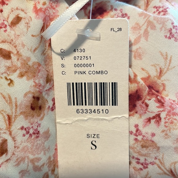 Anthropologie | Another Love Pink Smocked Floral Mini Dress NWT size small - Picture 11 of 11